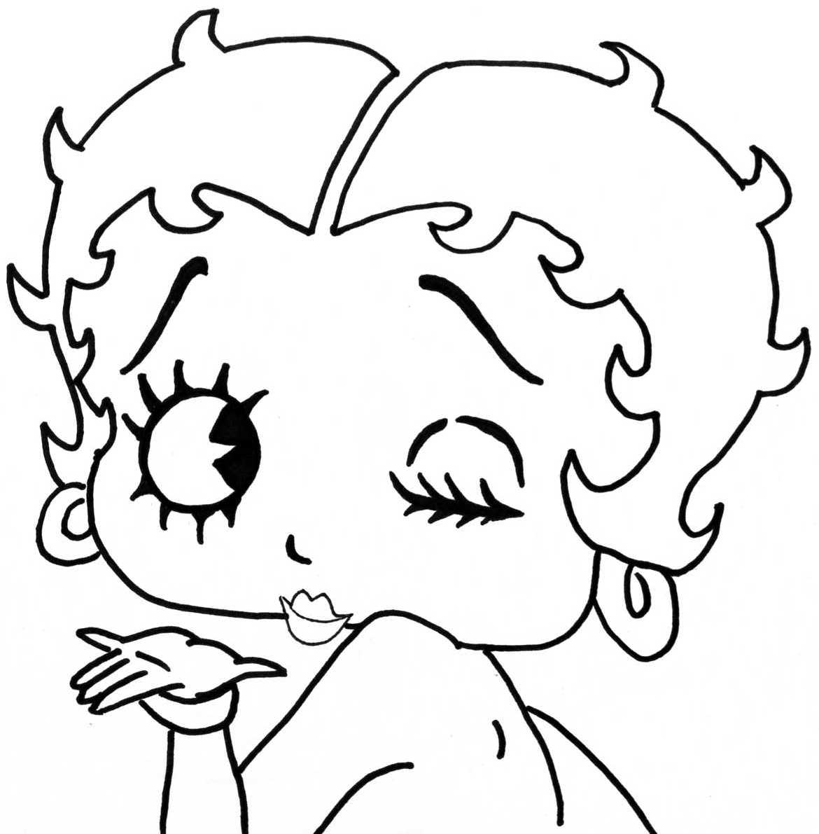 Free printable betty boop coloring pages for kids