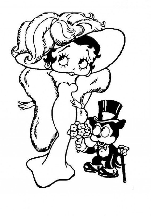 Free printable betty boop coloring pages