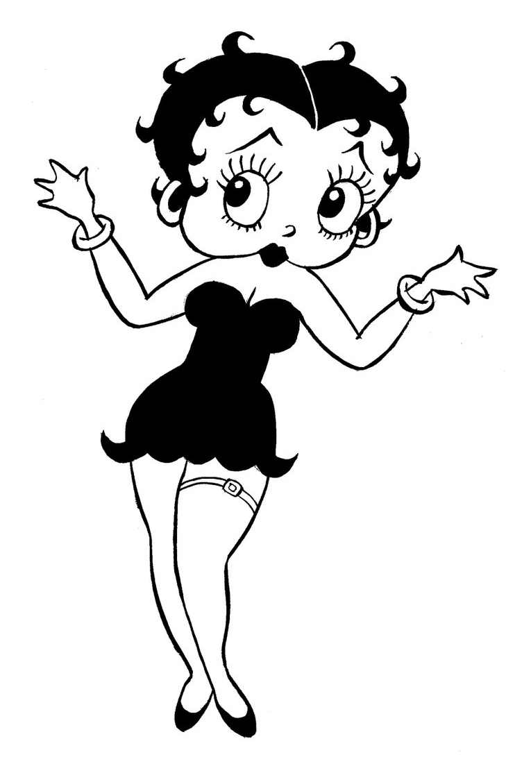 Betty boop coloring pages for kids