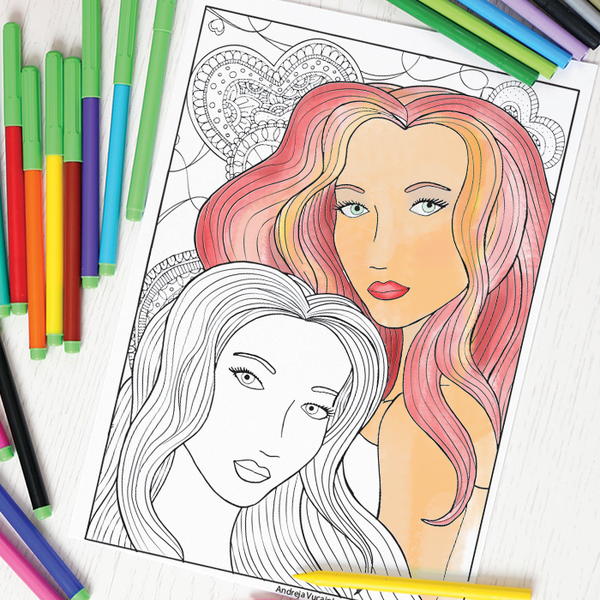 Best friends coloring page