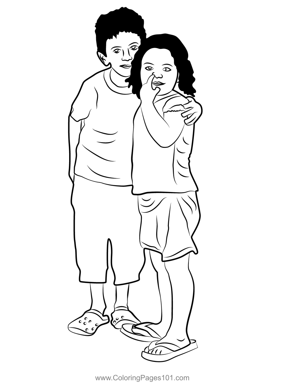 Bff coloring page for kids
