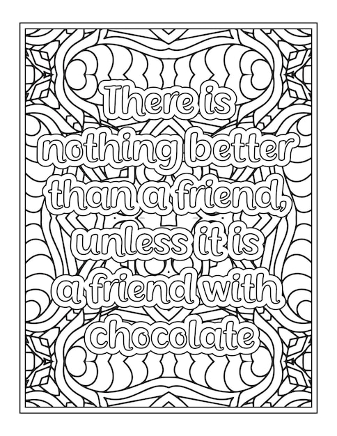 Premium vector fall quotes coloring page for adult coloring book