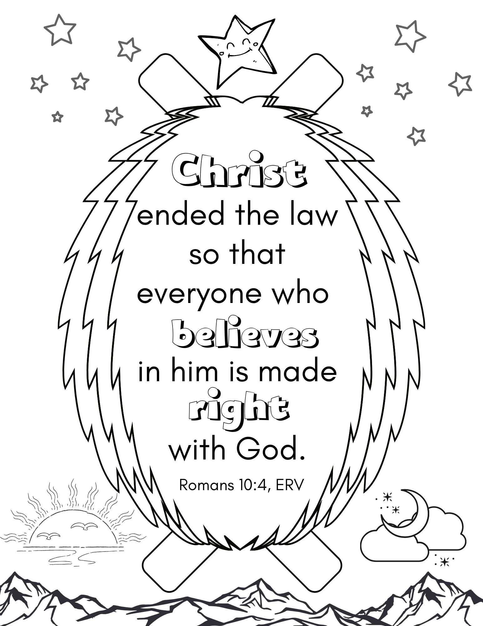 Free bible coloring pages for kids