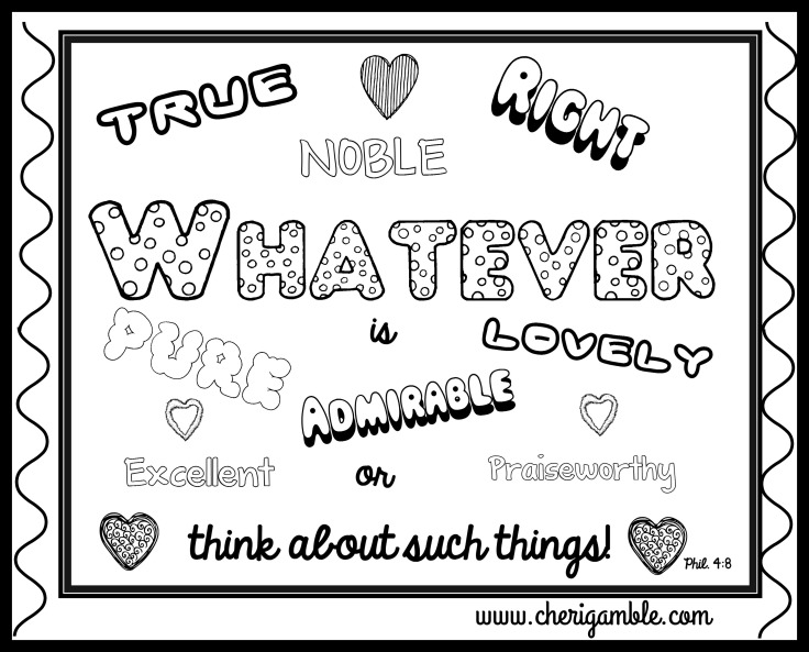 Philippians coloring page â cheri gamble