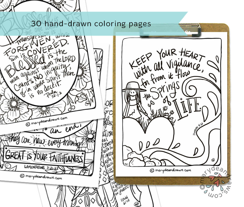Printable bible verse full page coloring pages fort and hope pages