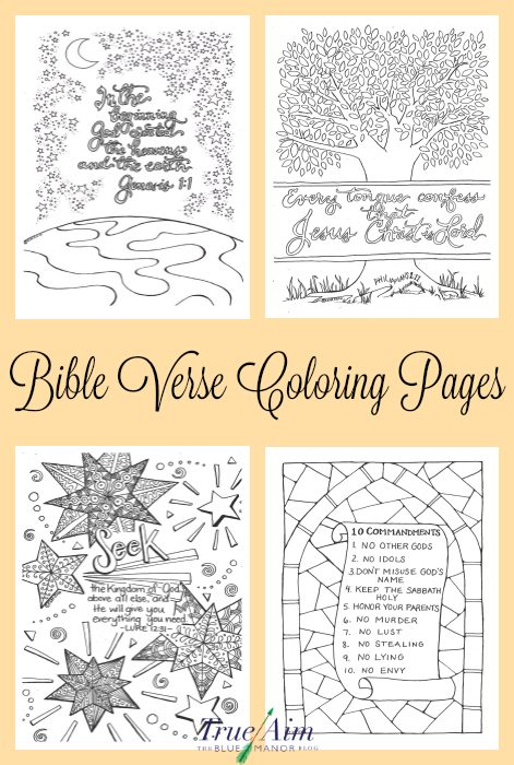 Bible verse coloring pages