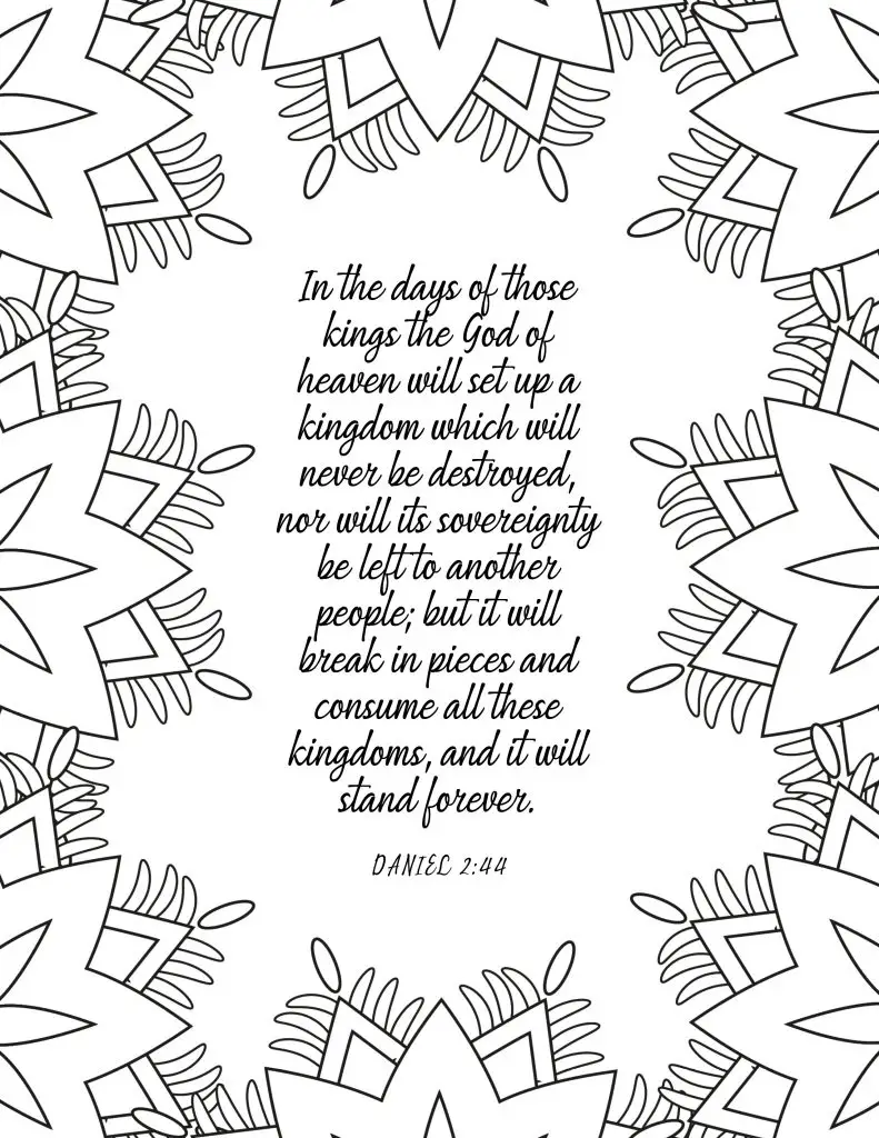 Printable bible verse coloring pages on hope
