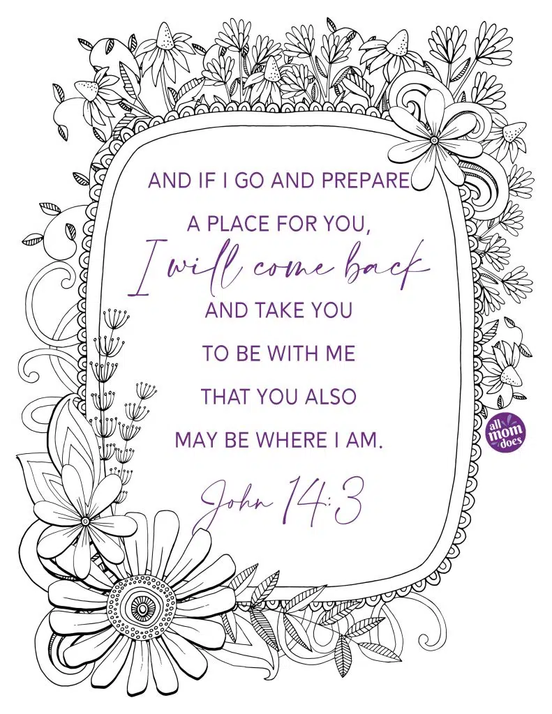 Bible memory verse coloring page john