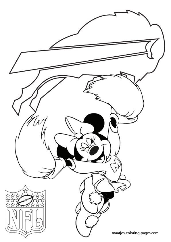 Buffalo bills minnie mouse cheerleader coloring pages