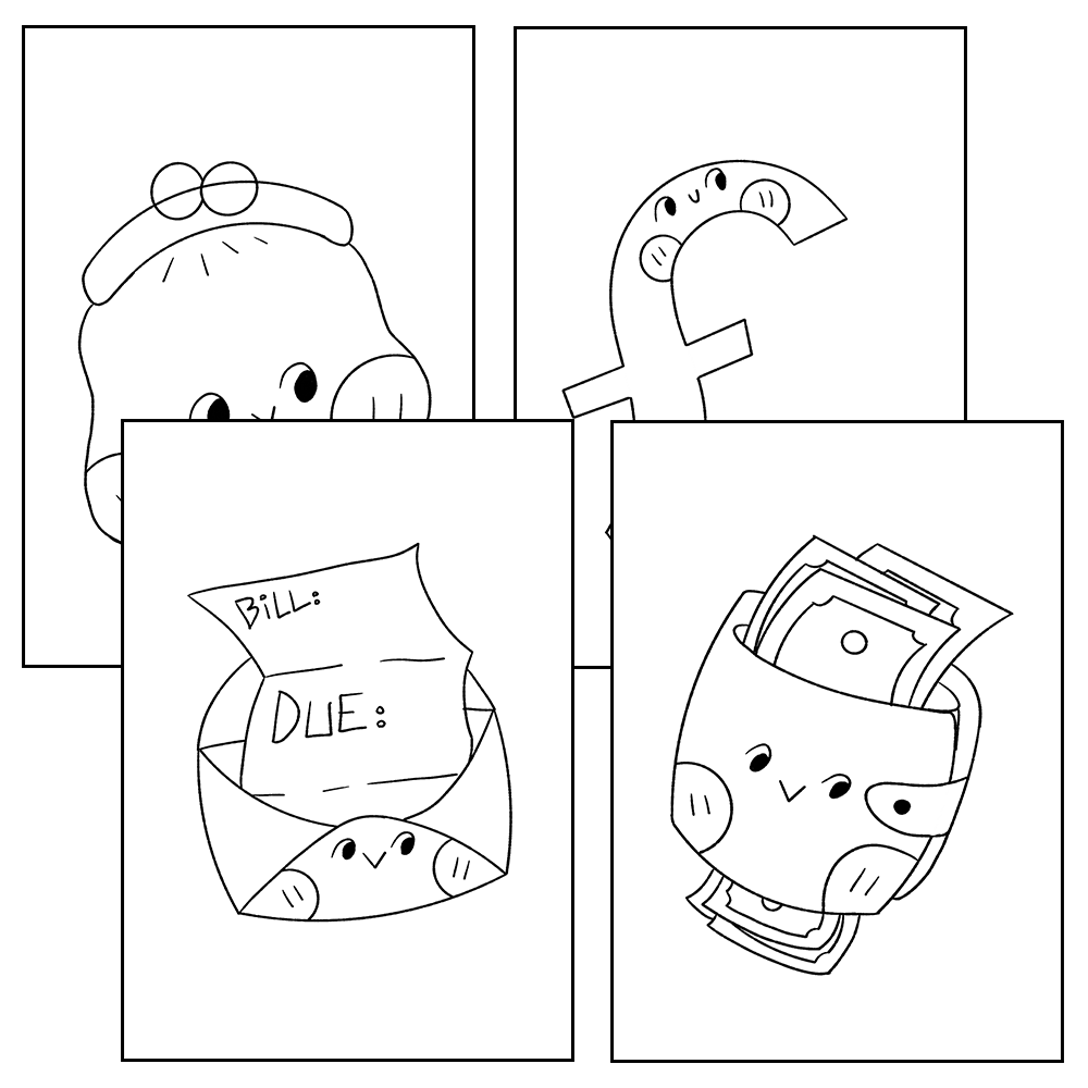 Saving money coloring pages money coloring worksheets activities morning works made by teachers