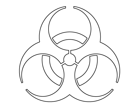 Printable biohazard symbol template biohazard symbol pattern biohazard