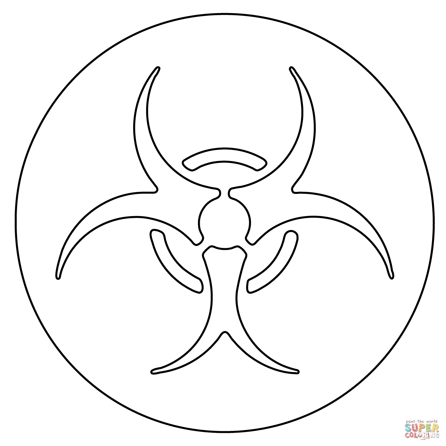 Biohazard emoji coloring page free printable coloring pages