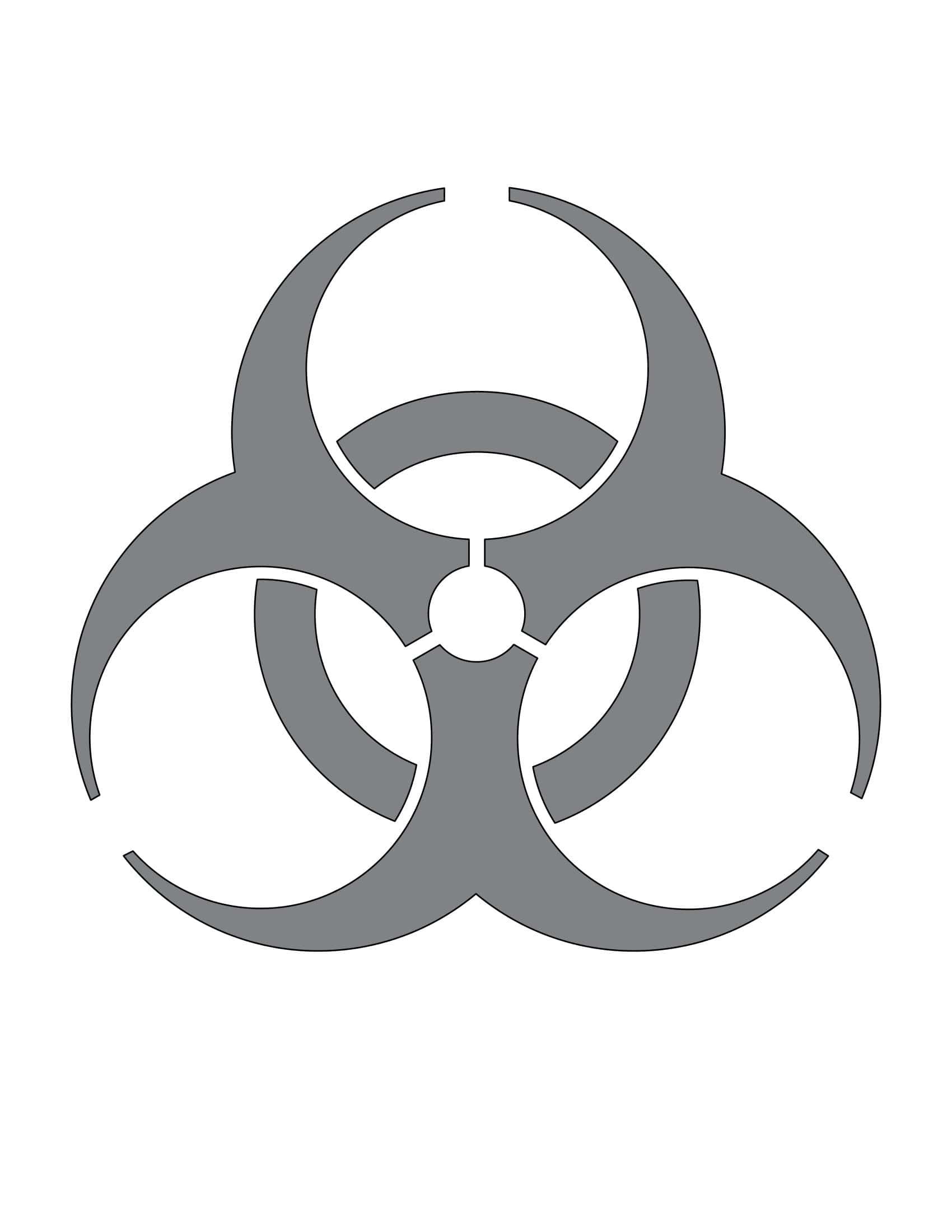 Free printable biohazard sign templates png pdf colors labels