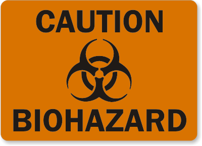 Caution biohazard sign
