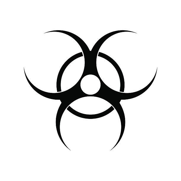 Biohazard symbol icon vector illustration stock illustration