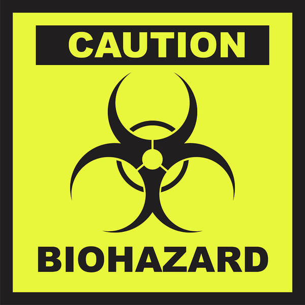 Biohazard sign art print by wendell clendennen