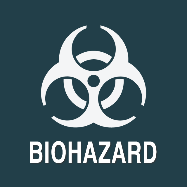 Biohazard premium door sign