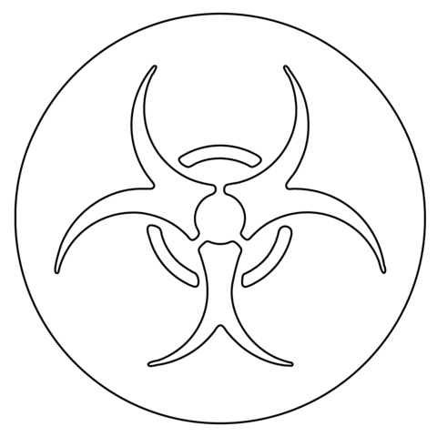Biohazard emoji coloring page free printable coloring pages