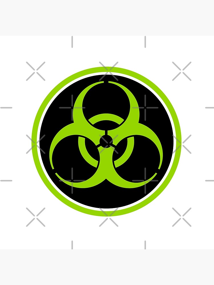 Biohazard symbol circle art board print for sale by patrimonio