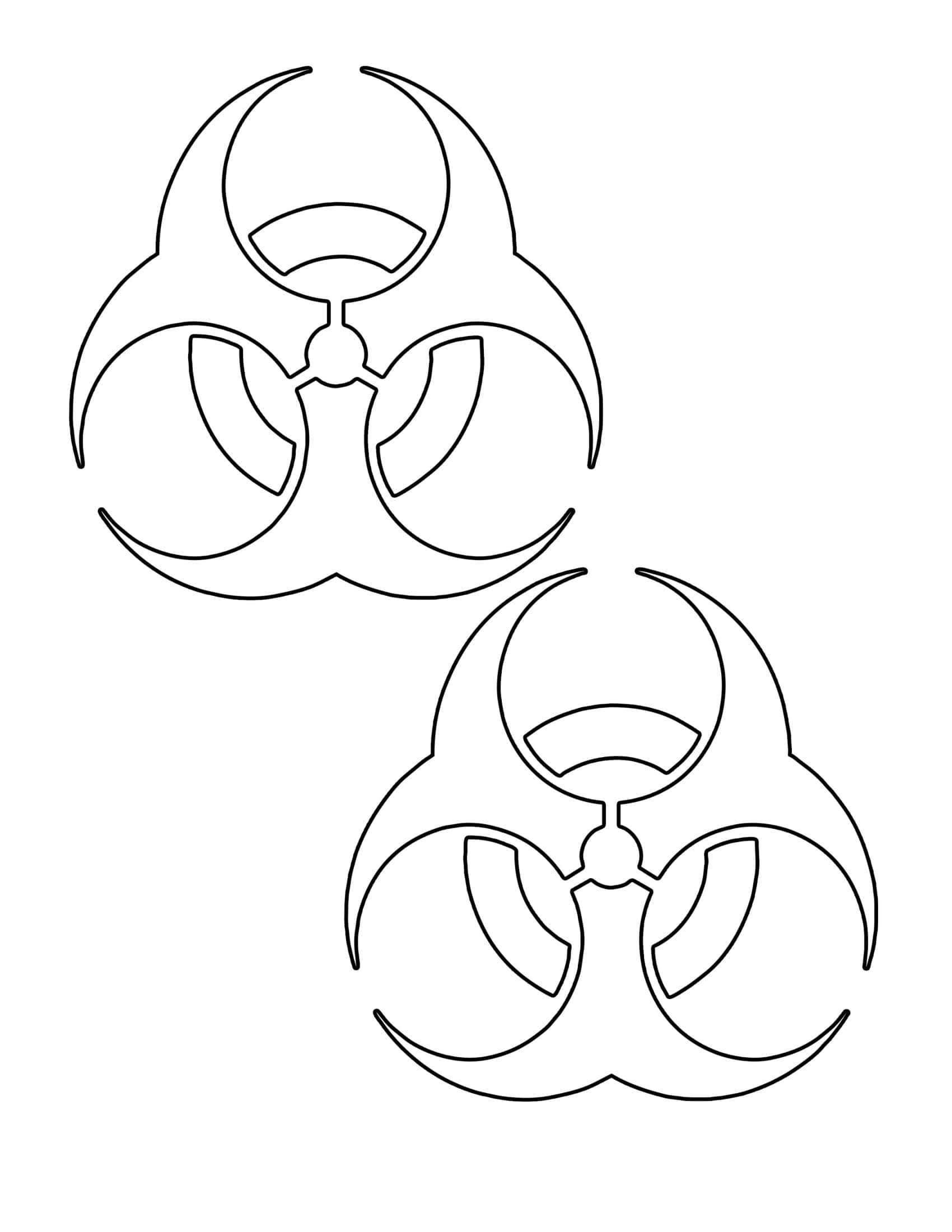 Free printable biohazard sign templates png pdf colors labels