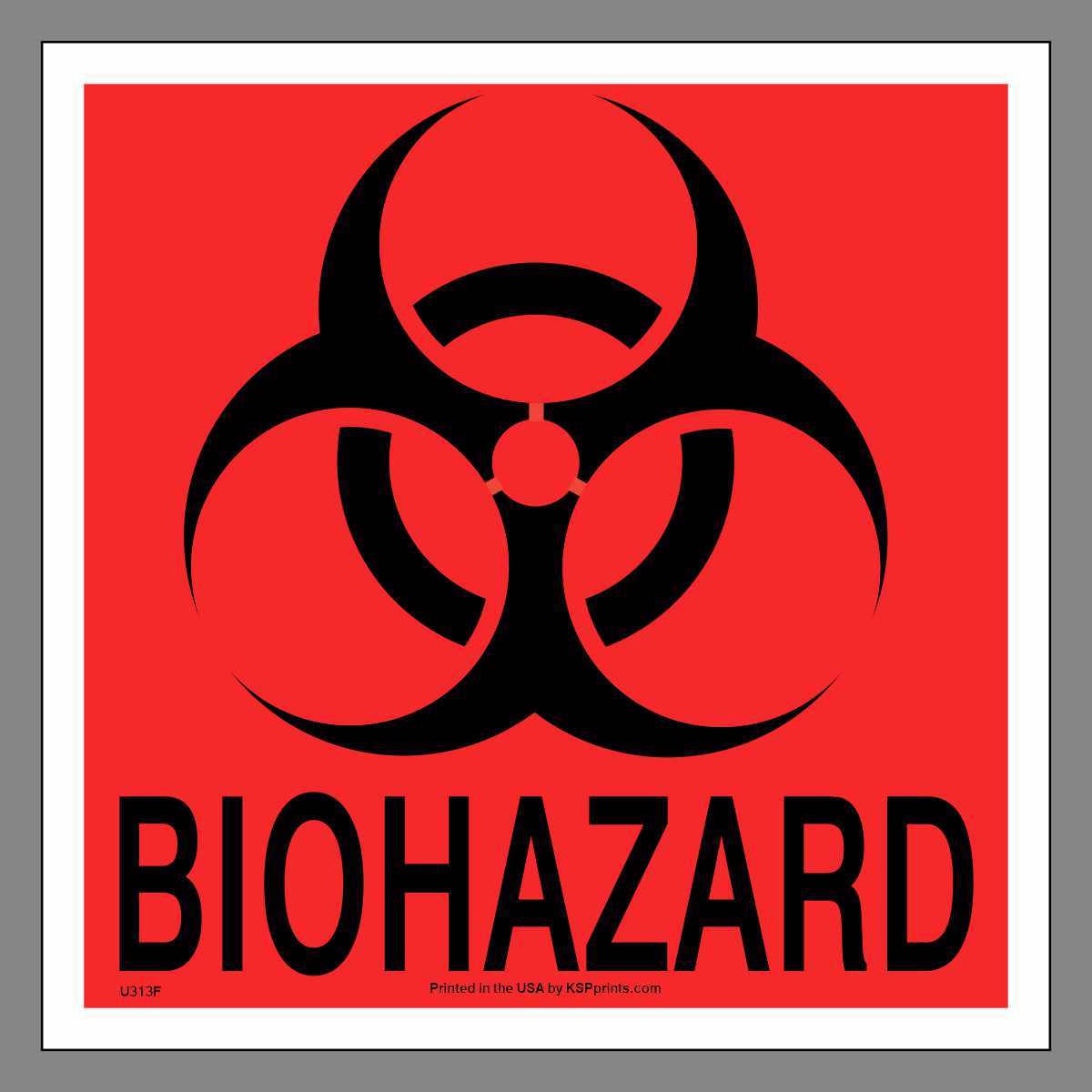 Biohazard sticker for labeling medical wastes for disposal