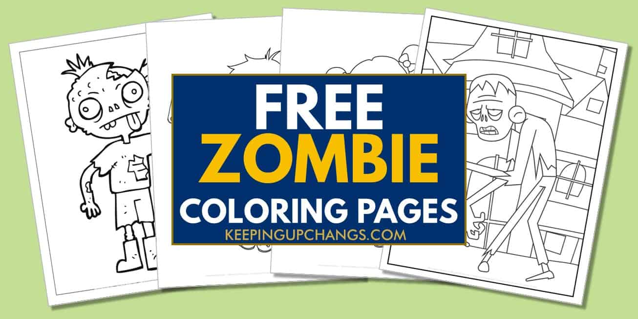 Free zombie coloring pages sheets most popular printables