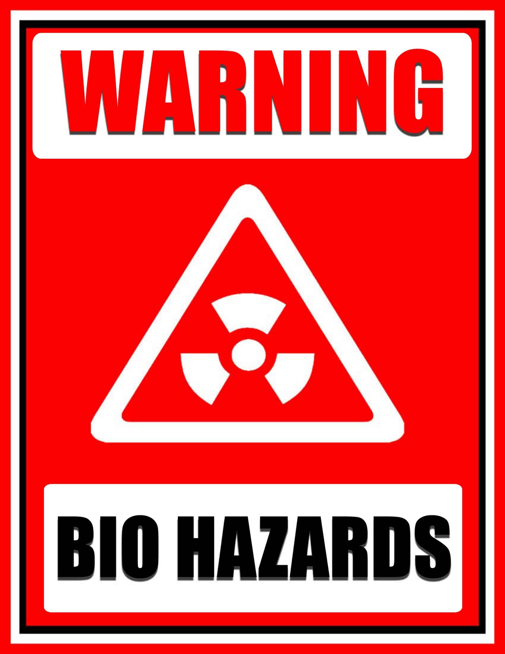 Free printable biohazard sign templates png pdf colors labels