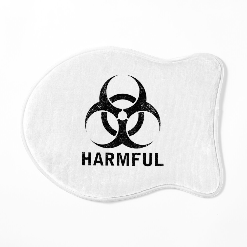 Harmful word with biohazard symbol art board print for sale by dreamakerstudio