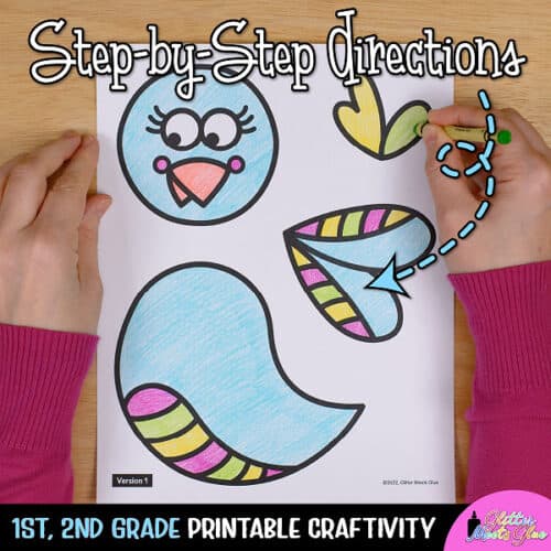 Spring bird coloring craft â classroom crafts for spring