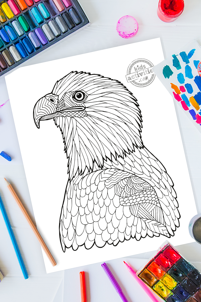 Zentangle bird pattern