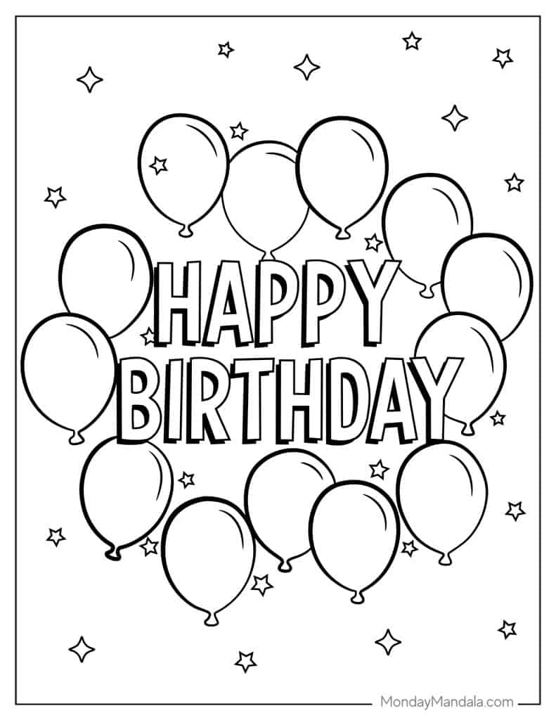 Balloon coloring pages free pdf printables