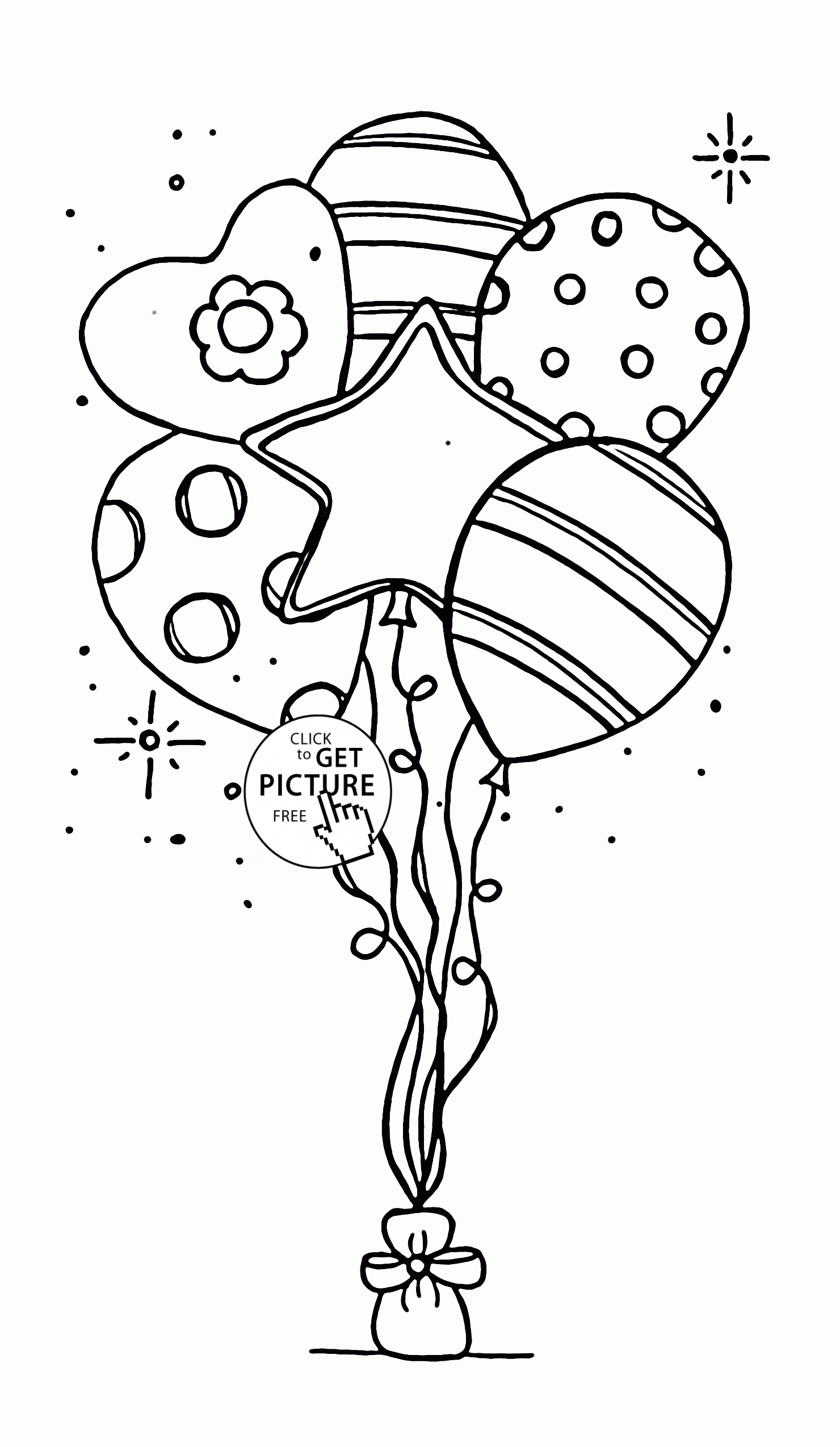Beautiful balloons for birthday coloring page for kids holiday coloring pag printabl â birthday coloring pag happy birthday coloring pag coloring pag