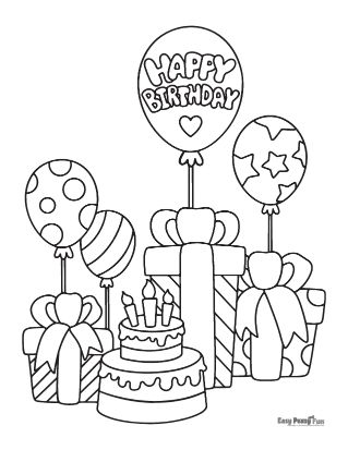 Happy birthday coloring pages â printable coloring pages