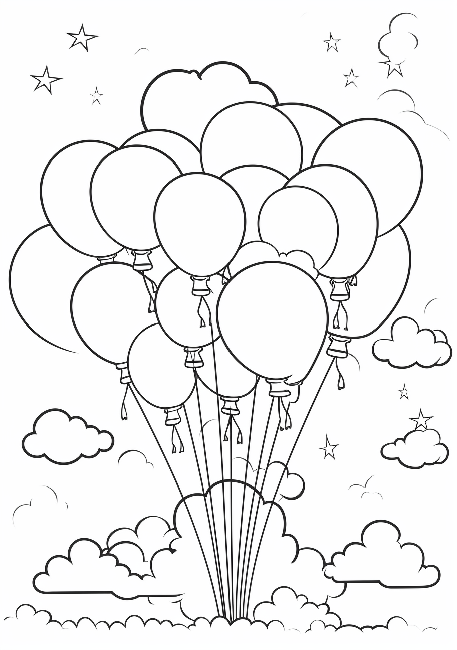 Rainbow party with balloons