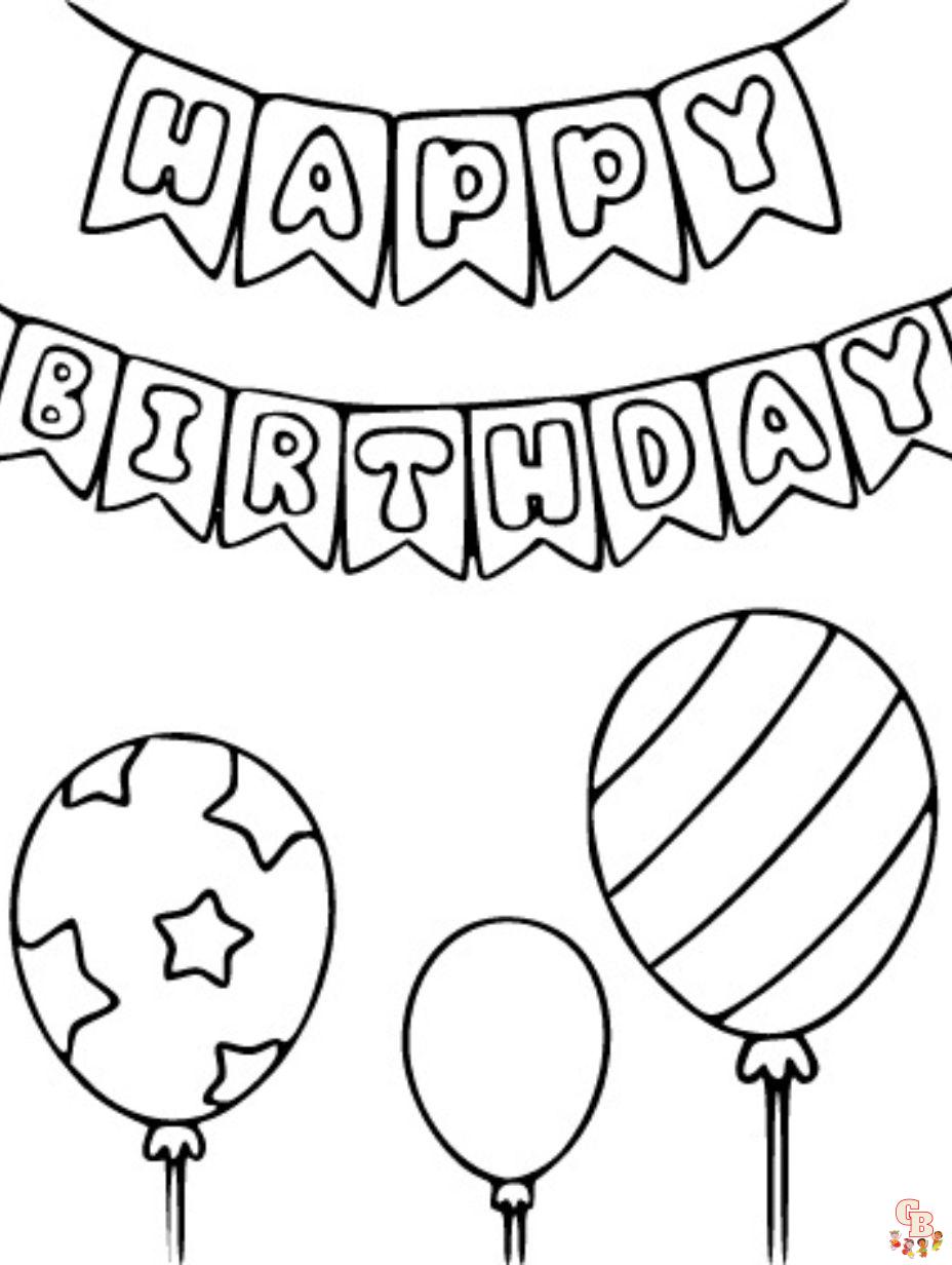 Happy birthday coloring pages free printable sheets for kids