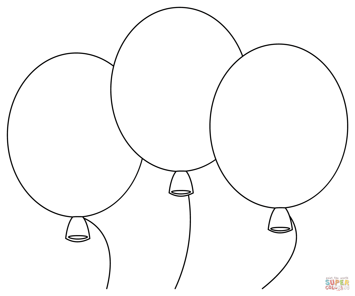 Birthday balloons coloring page free printable coloring pages