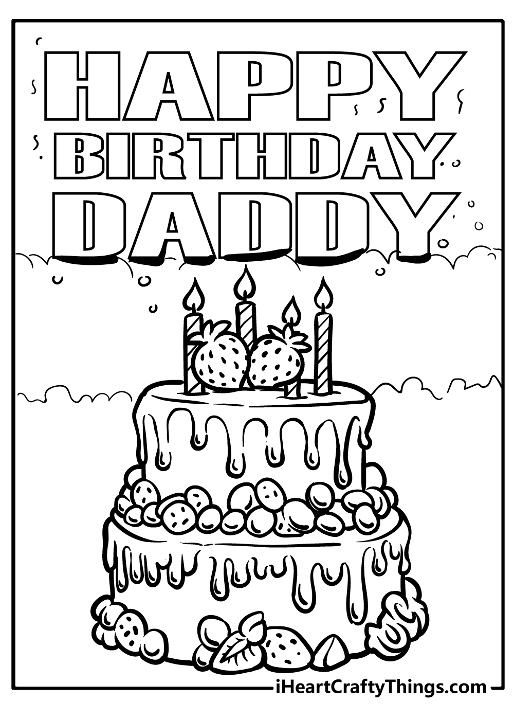Happy birthday coloring pages free printables