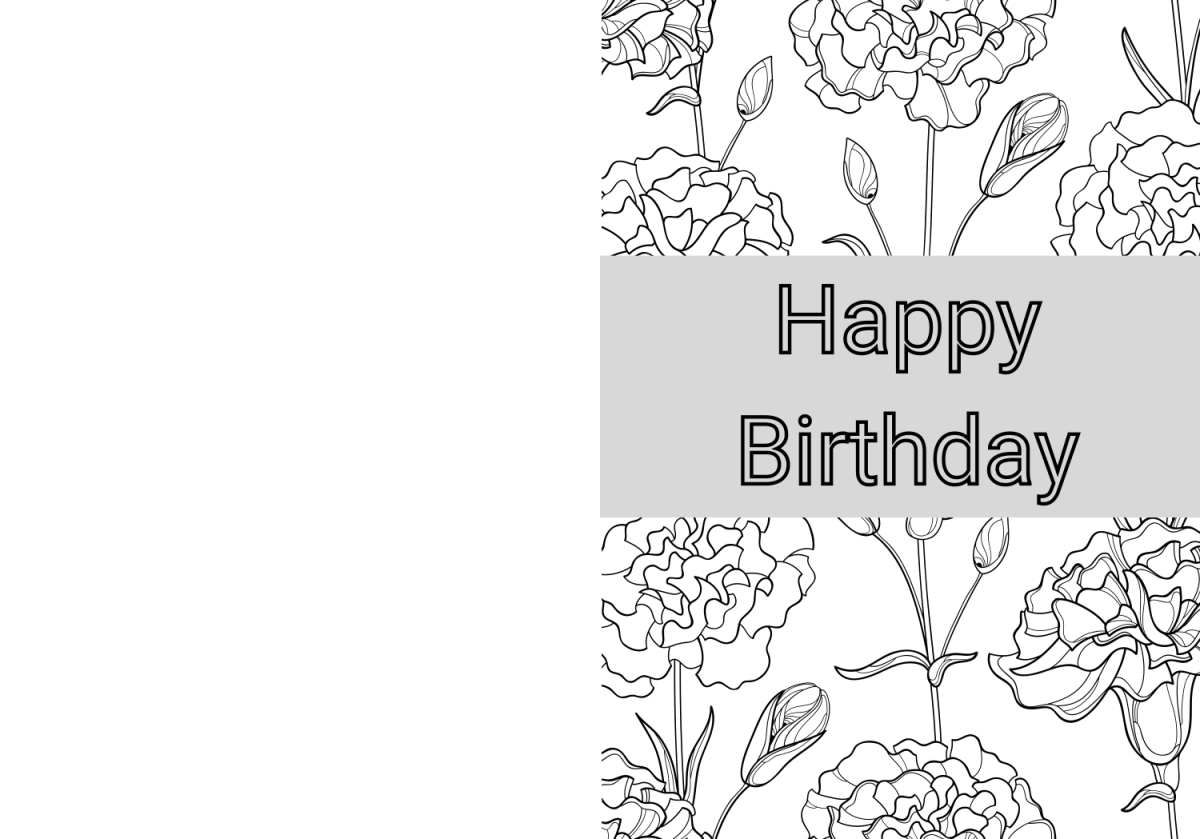 Printable birthday cards to color