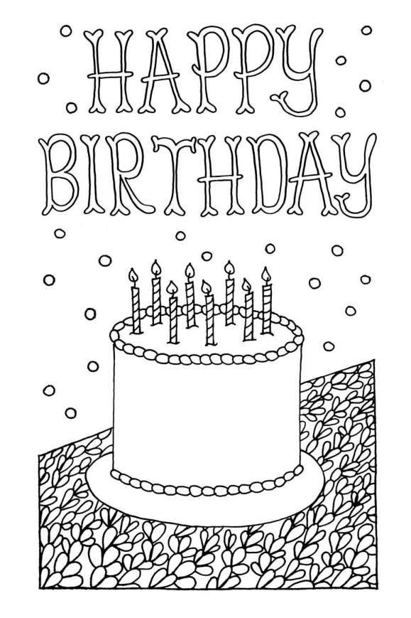 Birthday card coloring sheet free printable birthday cards printable coloring cards coloring birthday cards