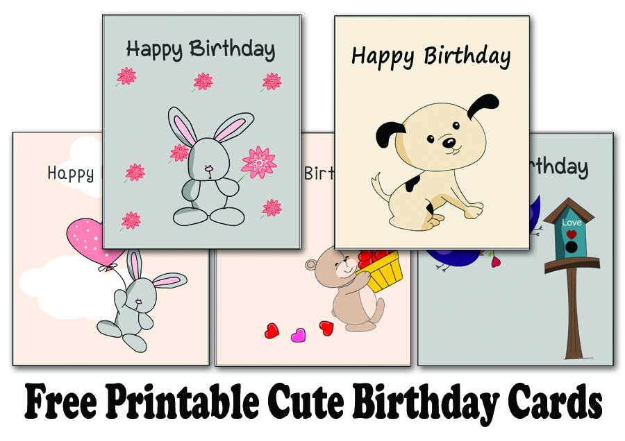 Free printable cute birthday cards