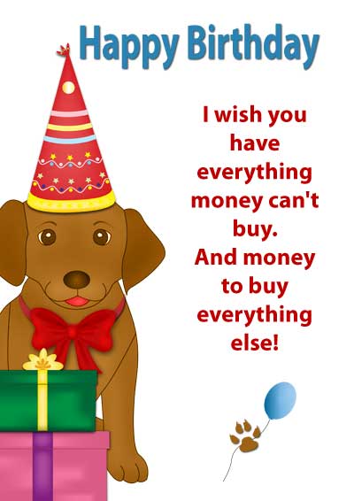 Free printable pet birthday cards
