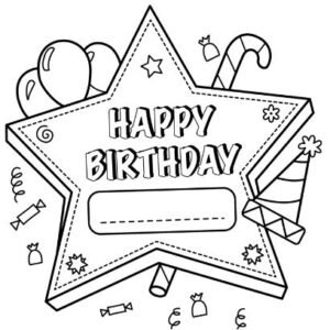 Happy birthday coloring pages printable for free download
