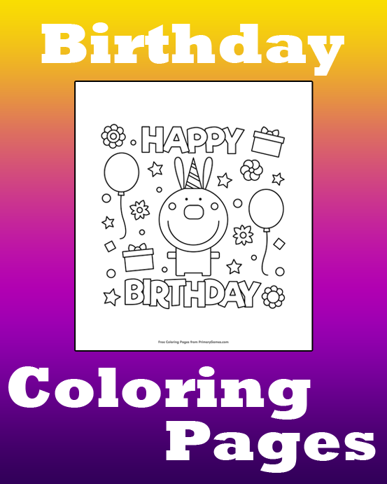 Happy birthday coloring pages â free printable pdf from