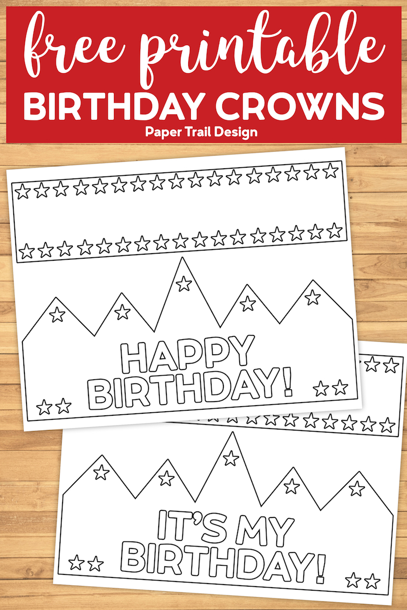 Free printable happy birthday crown