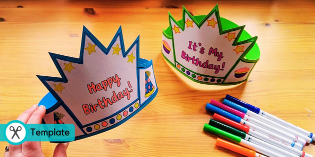 Birthday crown craft birthday craft teacher made