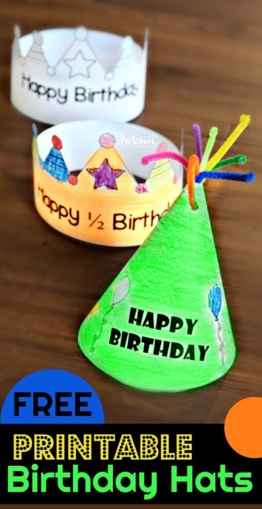 Ð free printable birthday hat template for kids