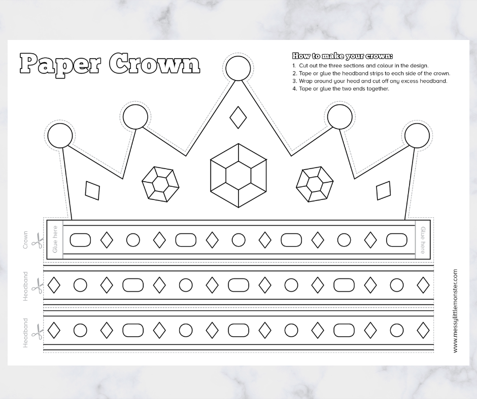 Printable crown template