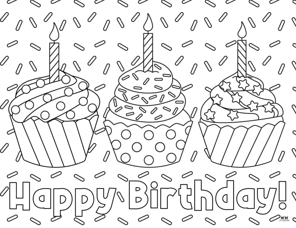 Cupcake coloring pages