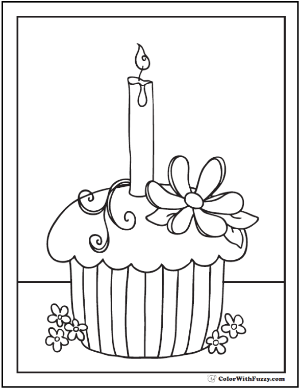 Cupcake coloring pages â free coloring pages pdf format for kids