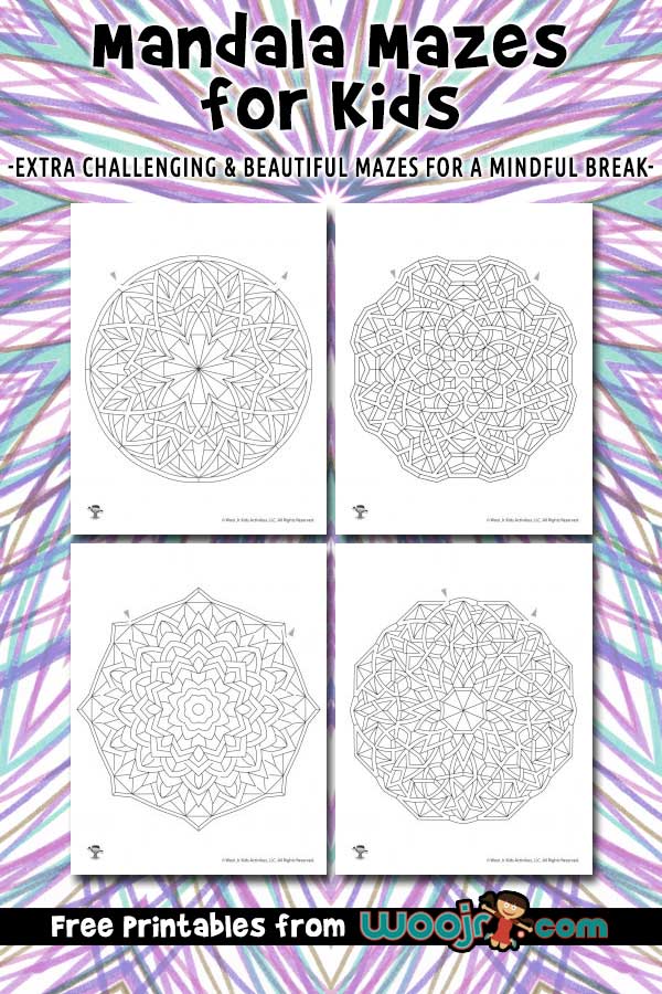 Printable mandala mazes for kids woo jr kids activities childrens publishing